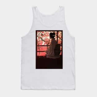 Japanese Opera Madama Butterfly Geisha Advertisement Art Tank Top